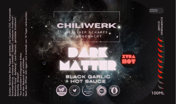 Chili Sauce: Dark Matter Extra Hot - 100ml