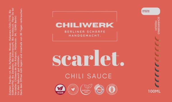 Chili Sauce: Scarlet. - 100ml